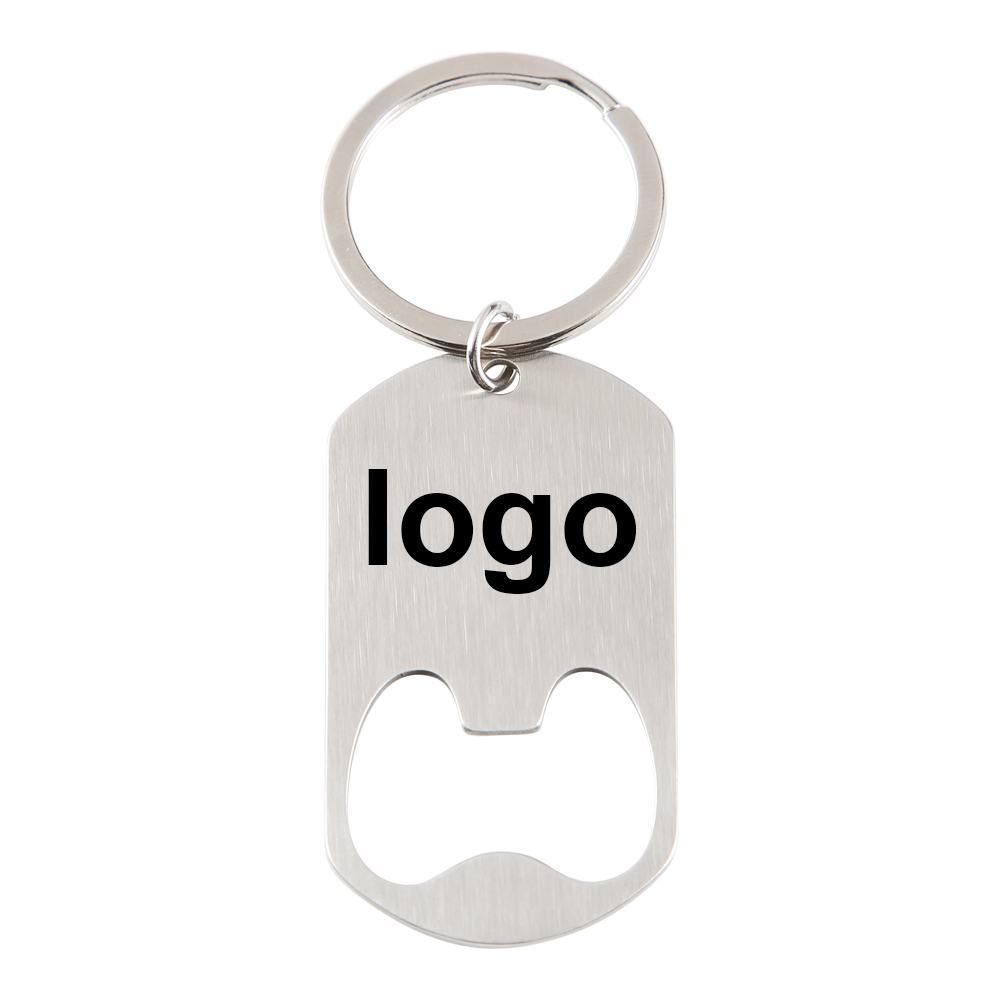 Bottle Opener Keyring - โลโก้บริษัทที่กําหนดเองพวงกุญแจสแตนเลสส่วนบุคคลที่เปิดขวดของขวัญของที่ระลึกของขวัญวันครบรอบ