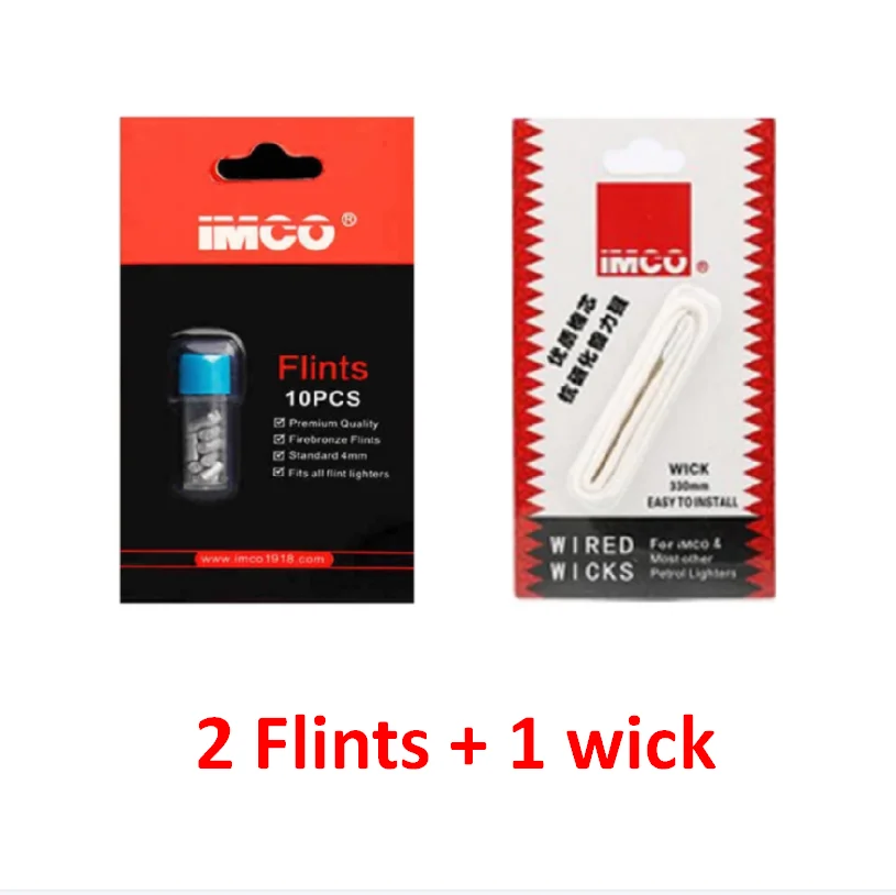 Lighter Insert Zippo - (2ชิ้น/ล็อต) Original IMCO น้ำมันก๊าดพิเศษไฟแช็ก Flint ฝ้ายแกน