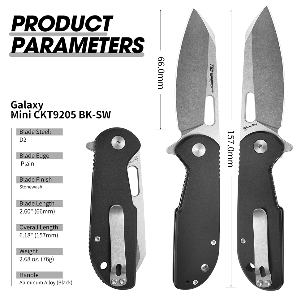 Edc Every Day Carry おもちゃ - มีดพับ TONIFE Galaxy Mini CKT9205 พร้อมใบมีดเหล็ก