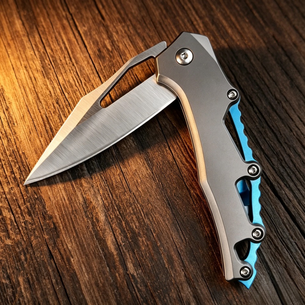 Edc Every Day Carry おもちゃ - มีดพับ EDC ขนาดกะทัดรัด ใบมีดเหล็ก D2 ด้ามจับอะลูมิเนียม