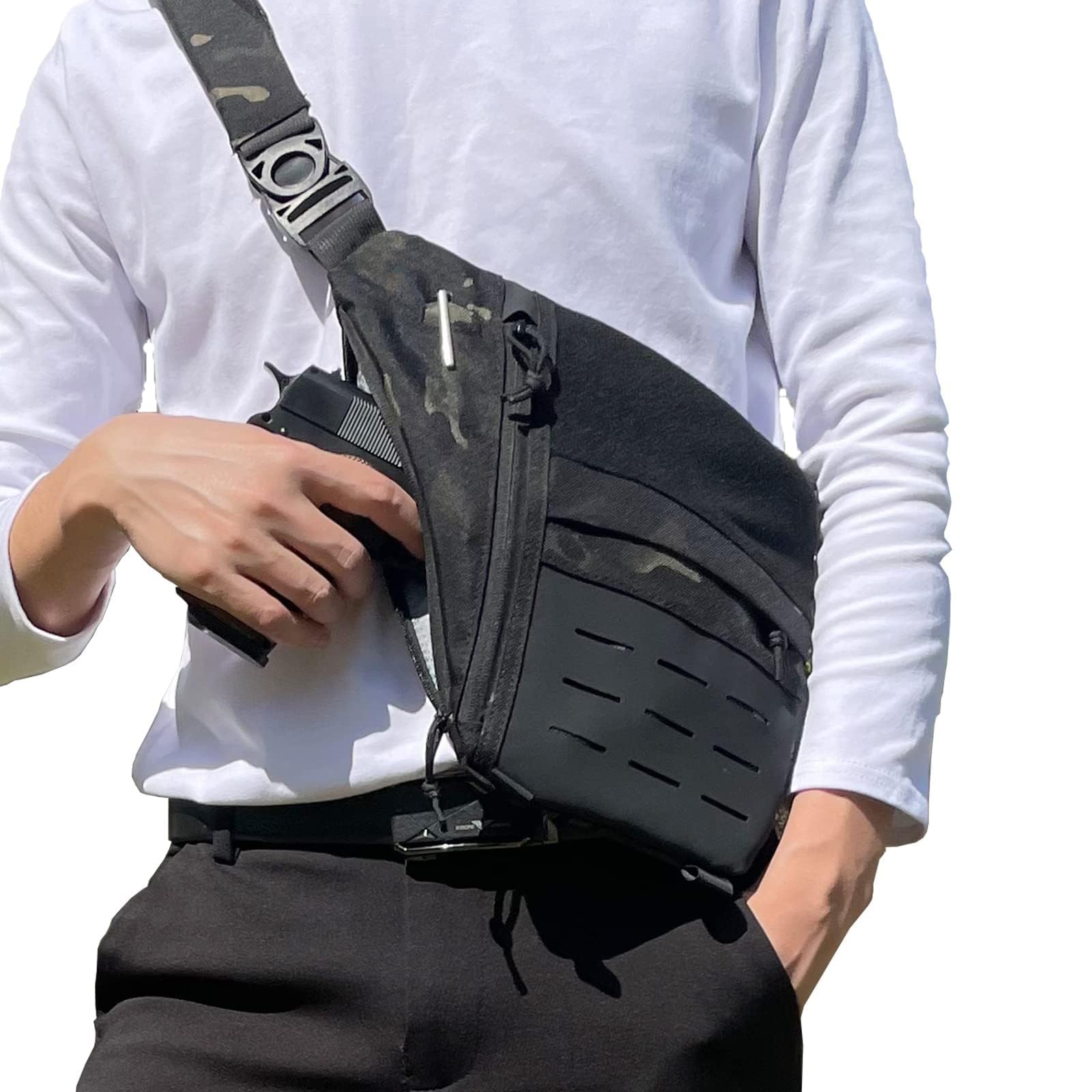 Edc Concealed Carry Backpack - กระเป๋าแทคติคอล กระเป๋าพกปืนซ่อน กระเป๋าอเนกประสงค์ EDC กระเป๋าคาดลำตัว กระเป๋าสำหรับล่าสัตว์
