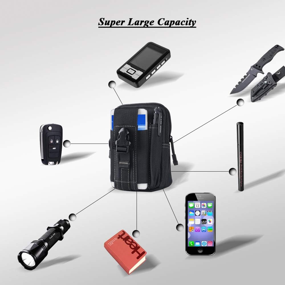 กระเป๋าคาดเอวแบบยุทธวิธี Molle - Edc Carry Items บทวิจารณ์และราคา