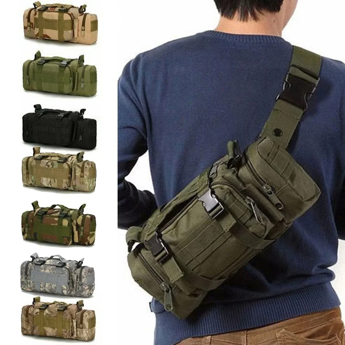 กระเป๋าคาดเอวแบบดัฟเฟิล ระบบโม - Edc Carry Fanny Pack บทวิจารณ์และราคา
