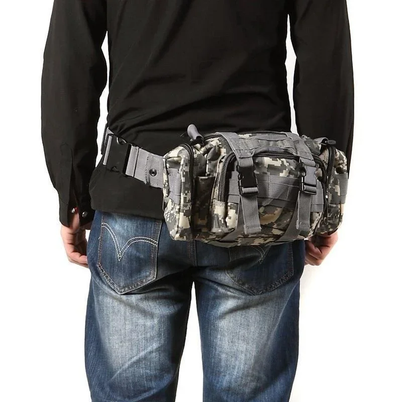 Duffel เอวกระเป๋า MOLLE กันน้ํ - Edc Carry Fanny Pack บทวิจารณ์และราคา