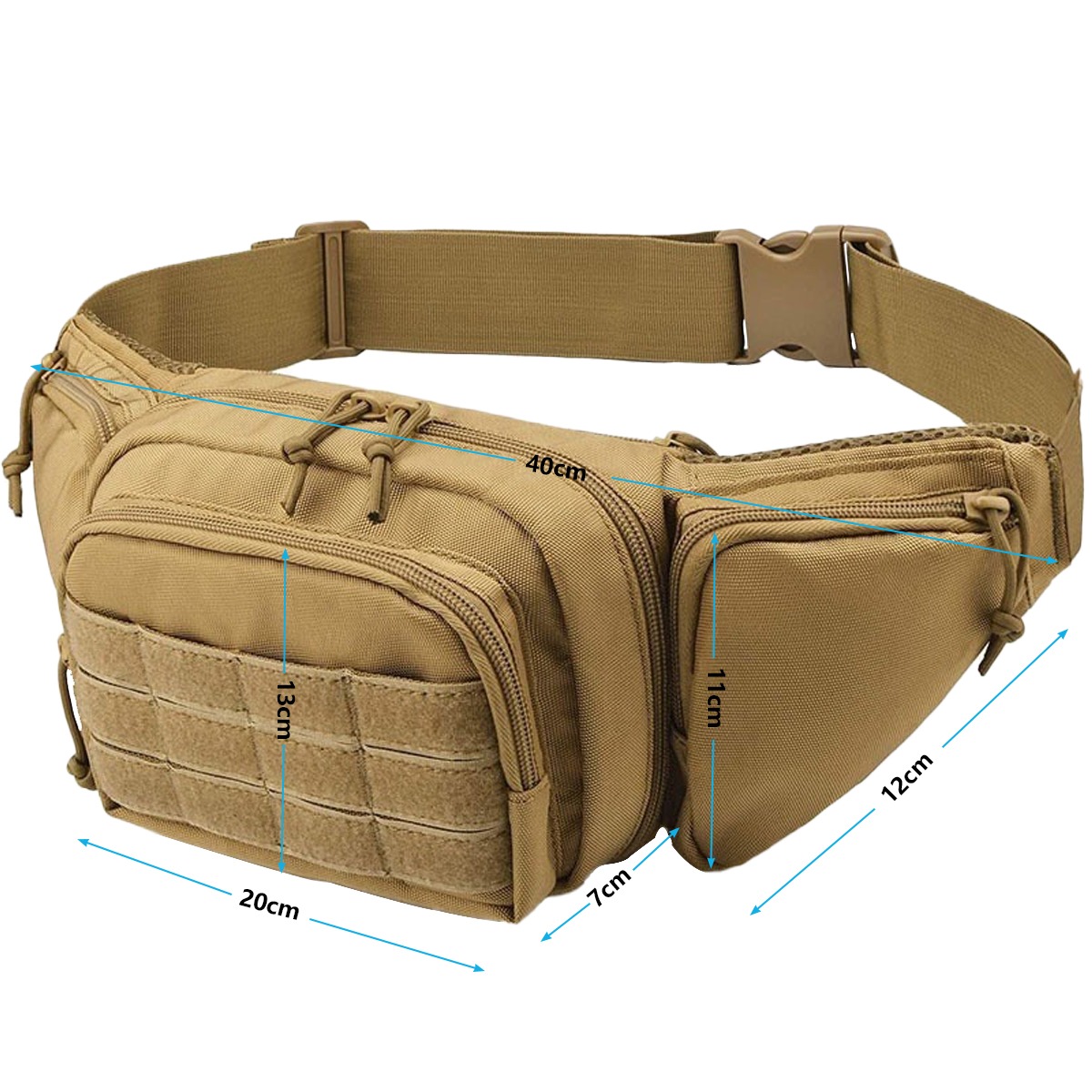 กระเป๋าคาดเอว MOLLE Tactical ส - Edc Carry Fanny Pack บทวิจารณ์และราคา