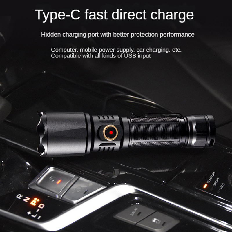 Type-C ไฟฉาย EDC แบบชาร์จแบตเต - Edc Carry Flashlight บทวิจารณ์และราคา