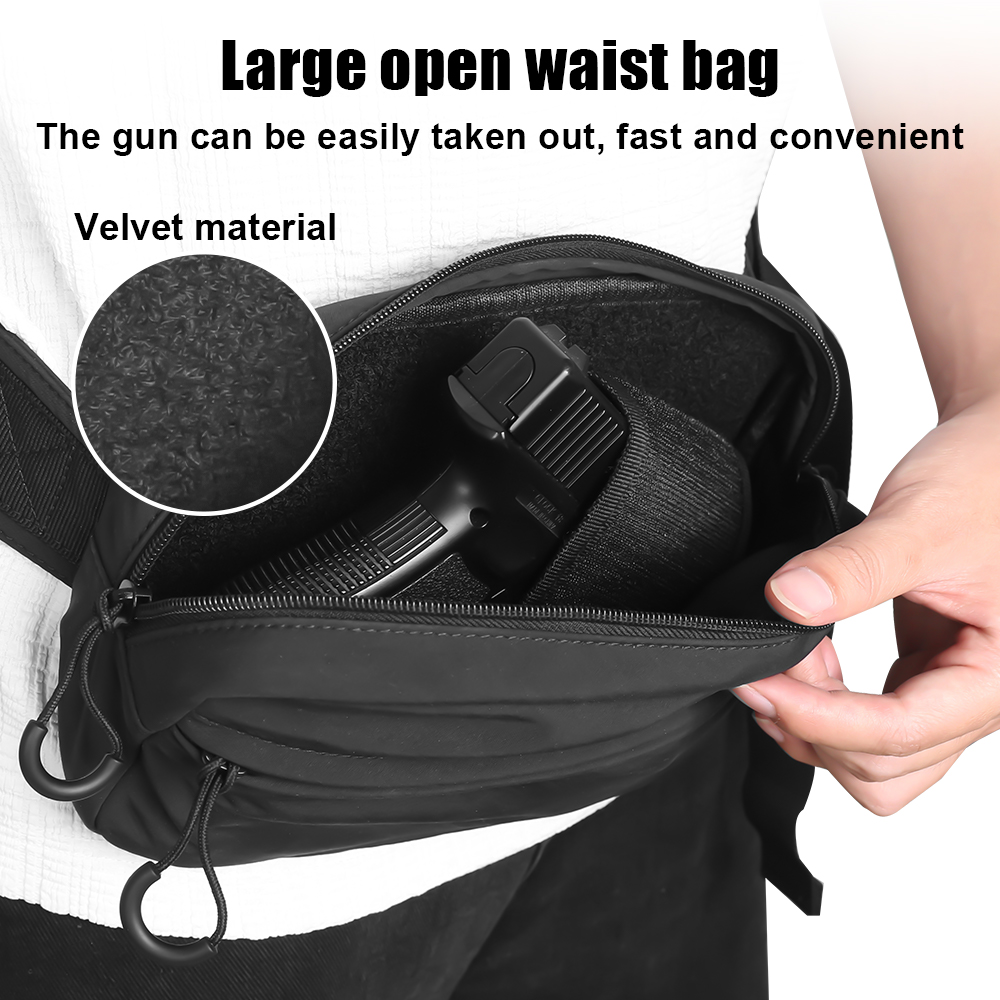 ยุทธวิธีCrossbodyกระเป๋าปืนพกเ - Edc Carry Fanny Pack บทวิจารณ์และราคา