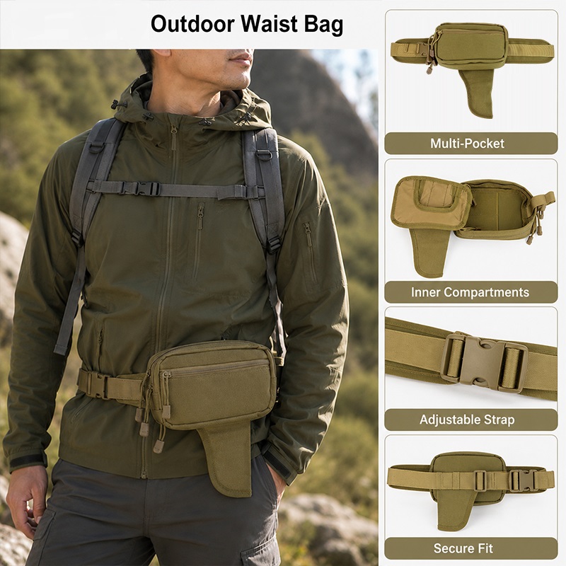 กระเป๋าคาดเอวอเนกประสงค์ ไนลอน - Edc Carry Fanny Pack บทวิจารณ์และราคา