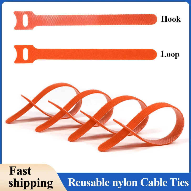 สีส้ม T-type ยึดสายผูกแบบใช้ซ้ - Gear Tie Reusable บทวิจารณ์และราคา